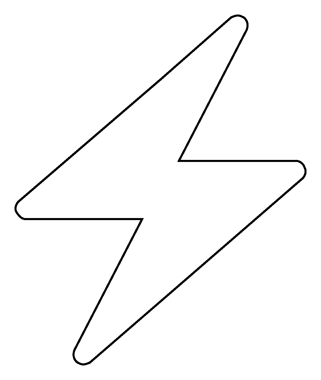 Lightning Emoji coloring page - ColouringPages