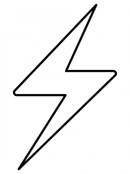 Lightning Emoji coloring page image
