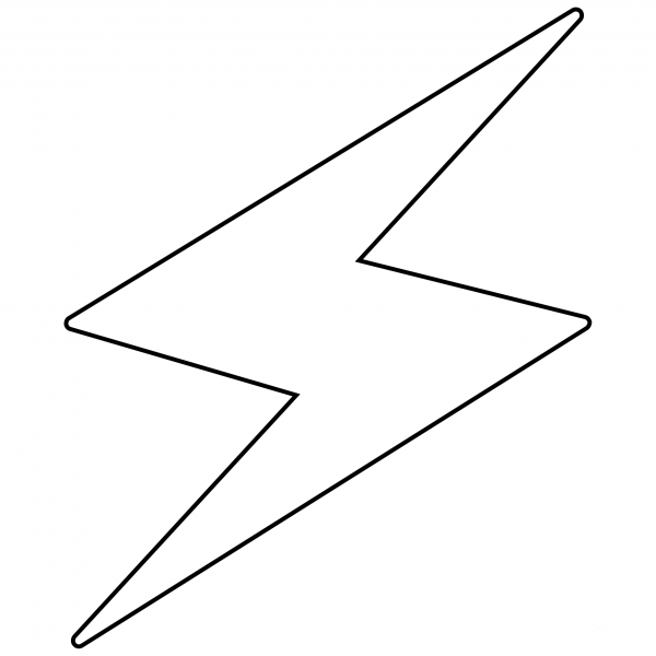 Lightning Emoji coloring page image