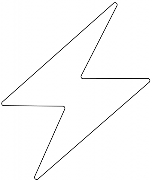 Lightning Emoji coloring page image