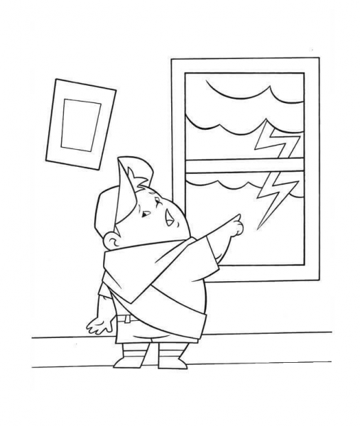 Lightning Outside  coloring page image