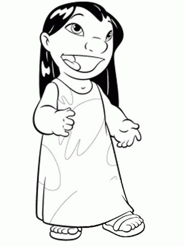 Lilo in Sandals  coloring page image