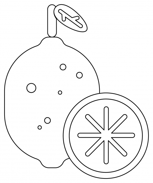 Lime coloring page image