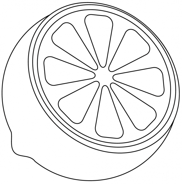 Lime coloring page image