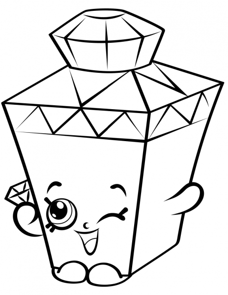 Limited Edition Gemma Gem Shopkin coloring page image