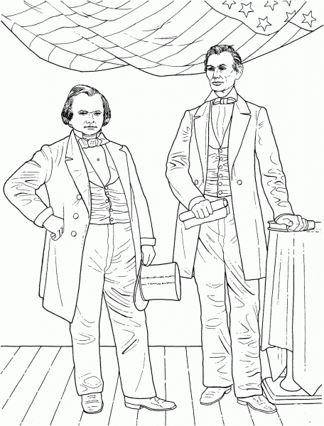 Lincoln – Douglas Debates coloring page image