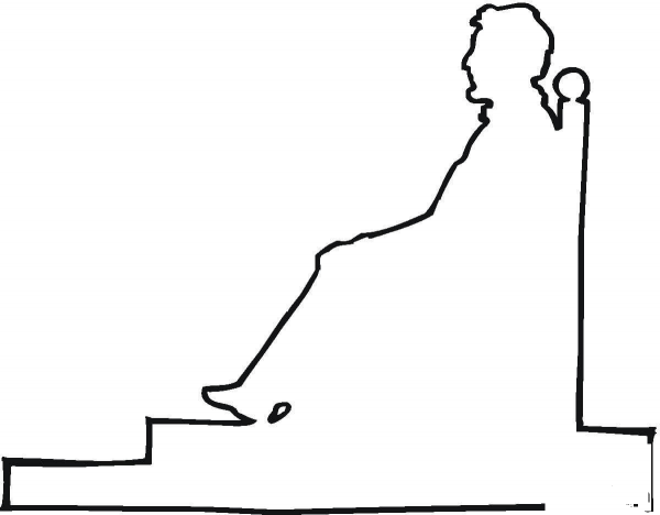 Lincoln Memorial Silhouette coloring page image