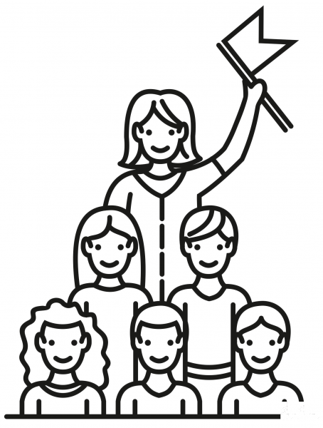 Line Leader coloring page image