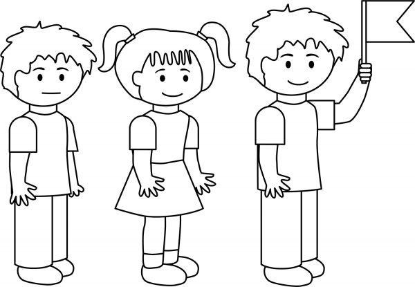 Line Leader coloring page image