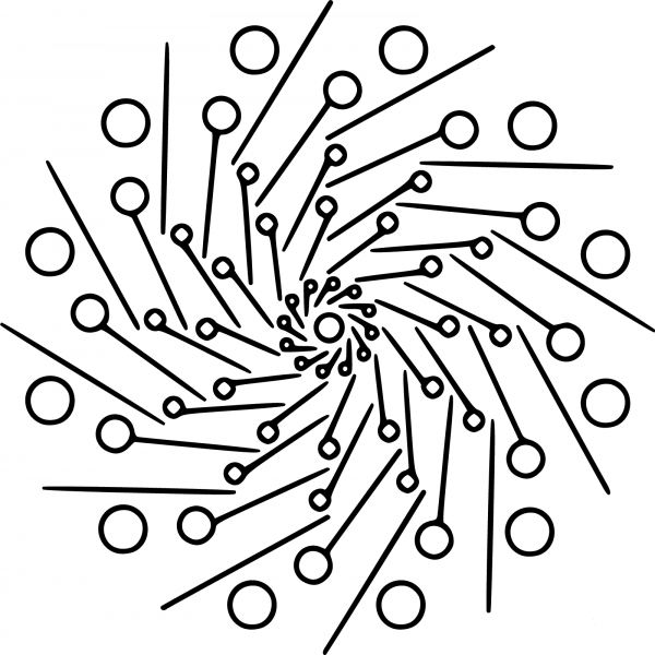 Lines and Circles Mandala coloring page image