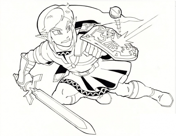 Link coloring page image