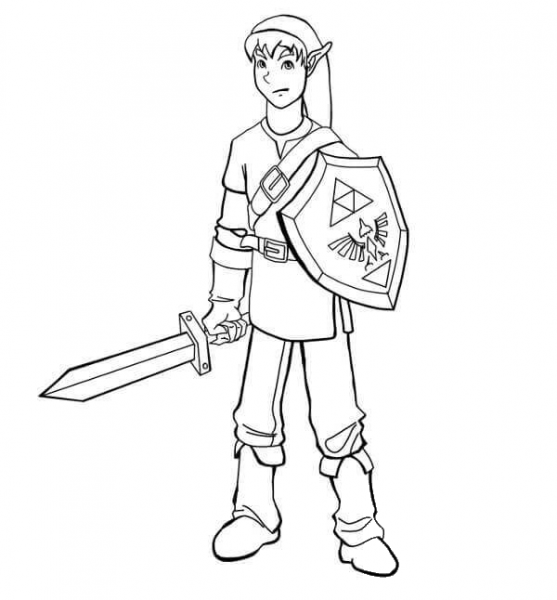 Link coloring page image