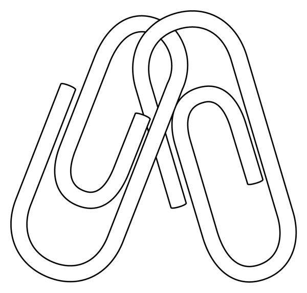 Linked Paperclips Emoji coloring page ColouringPages