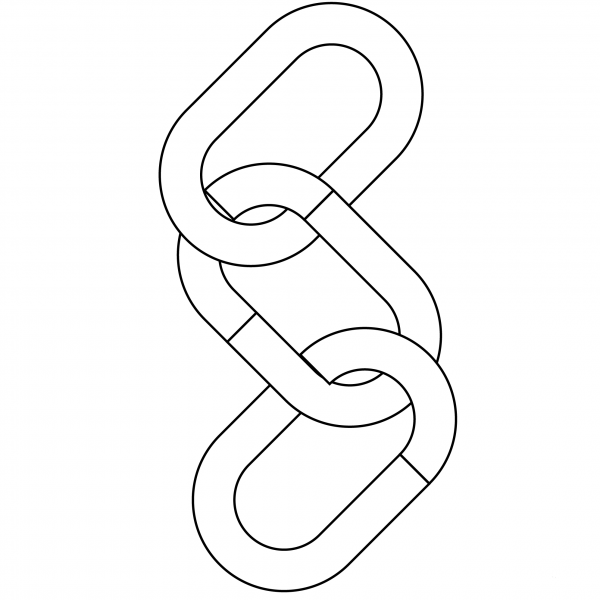Linked Paperclips Emoji coloring page image