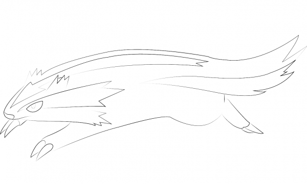 Linoone Pokemon coloring page image