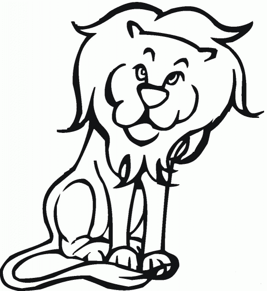 Lion coloring page image
