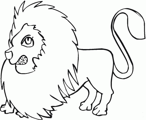 Lion coloring page image