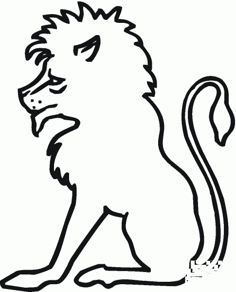 Lion coloring page image