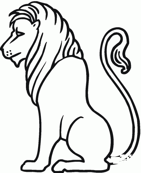 Lion coloring page image