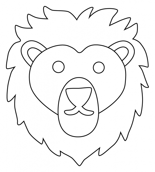 Lion Emoji coloring page image