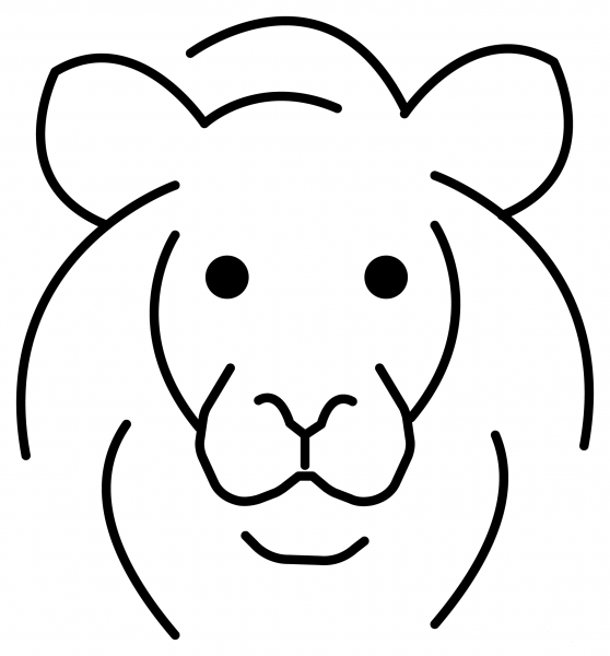 Lion Emoji coloring page image