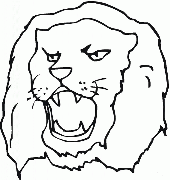 Lion Head coloring page image
