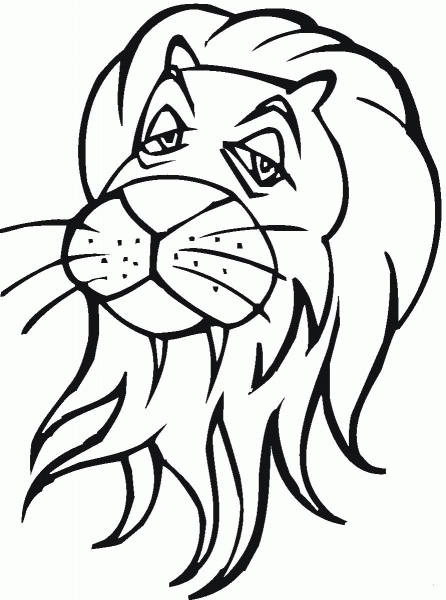 Lion Head coloring page image