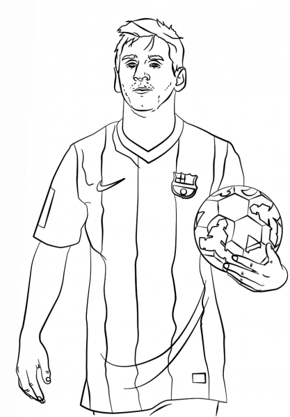 Lionel Messi coloring page image