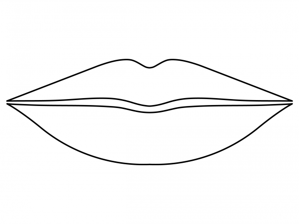 Lip coloring page image