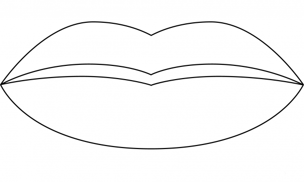Lip coloring page image
