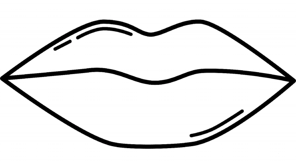 Lip coloring page image