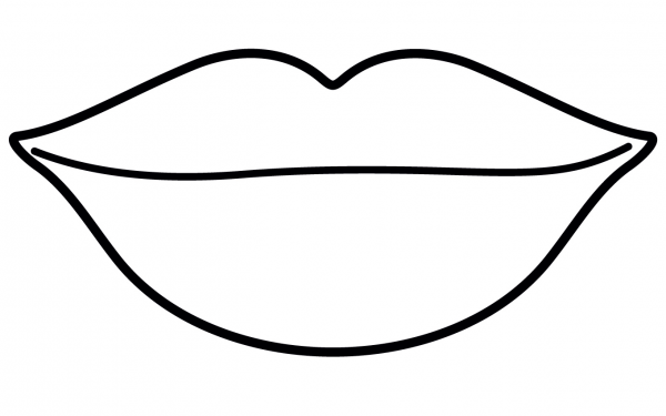 Lips coloring page image