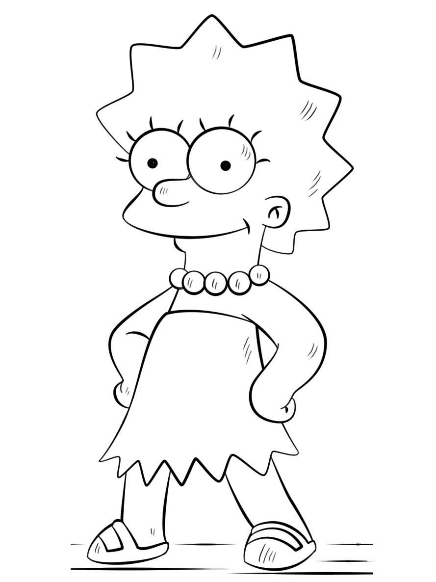 Lisa Simpson Coloring Page - Colouringpages