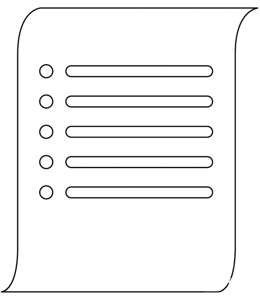 List coloring page image