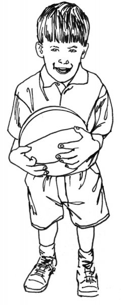 Little Basketballer  coloring page image