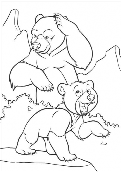 Little Bear Is Laughing  coloring page image