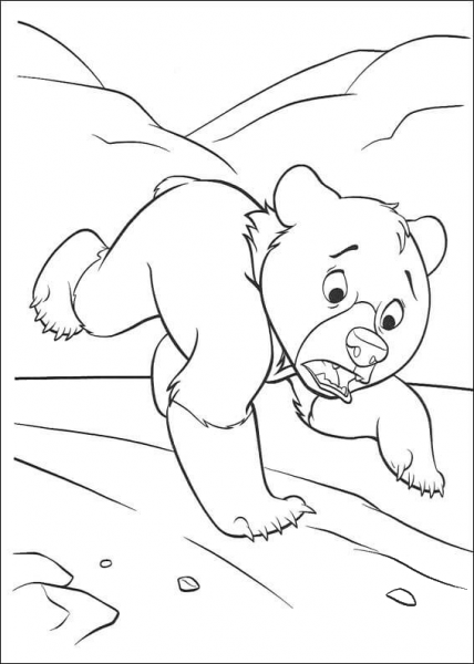 Little Bear Is Running  coloring page image