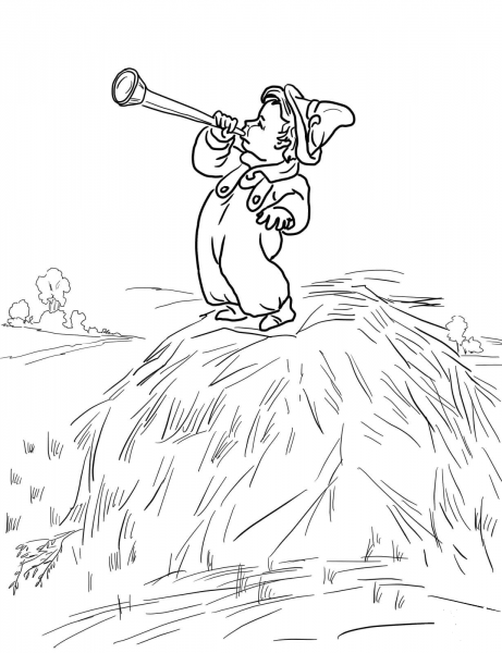Little Boy Blue coloring page image