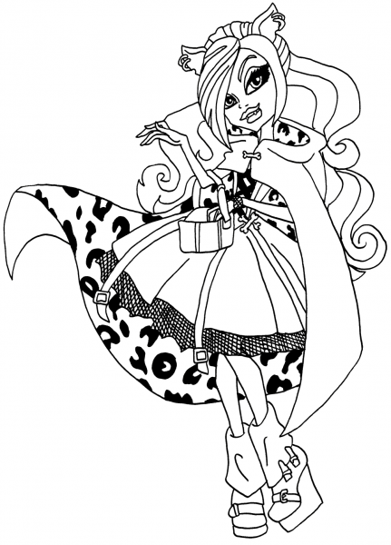 Little Dead Riding Wolf coloring page image