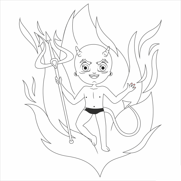 Little Devil coloring page image