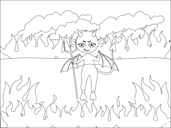 Little Devil coloring page image