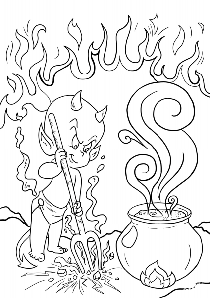 Little Devil coloring page image