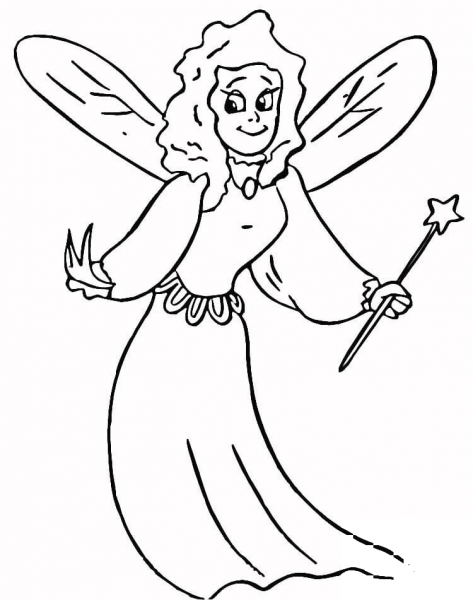 Little Fairy Princess  coloring page image