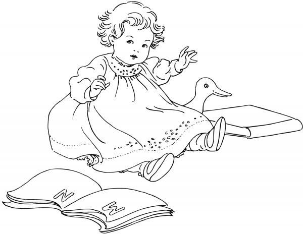 Little Girl coloring page image