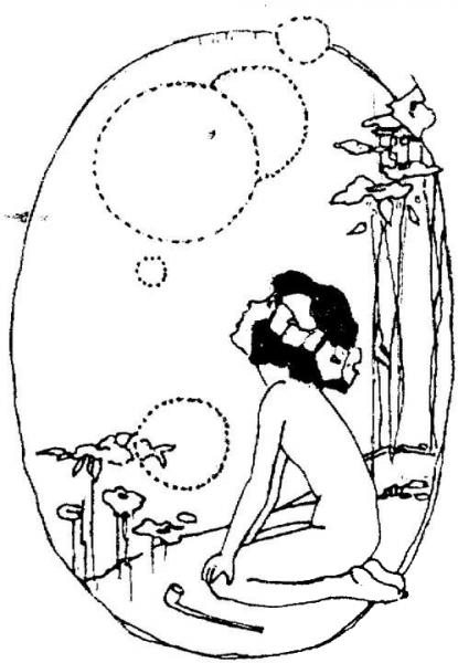 Little Girl In The Garden  coloring page image