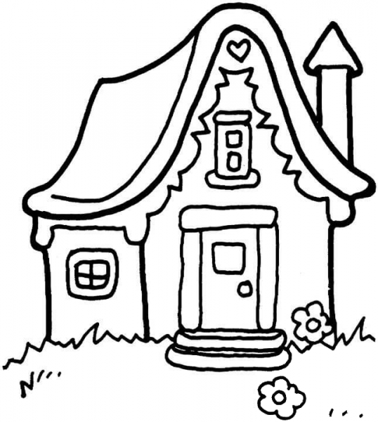 Little House  coloring page image