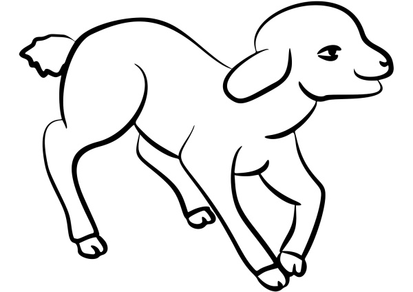 Little Lamb coloring page image