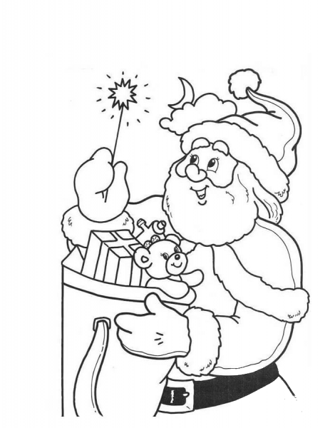 Little Light Of Santa coloring page image