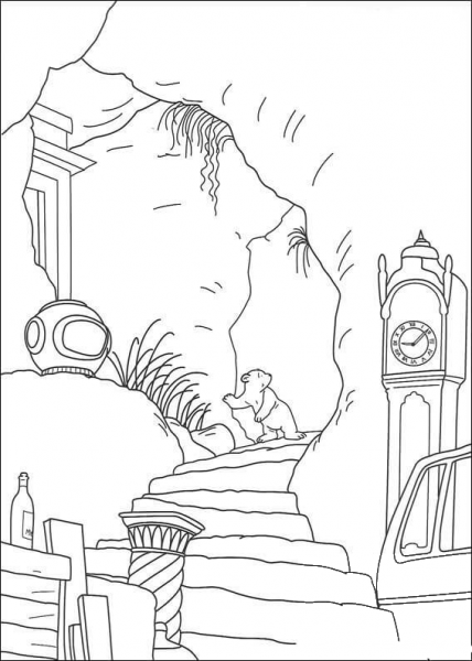 Little Polar Bear Lars coloring page image