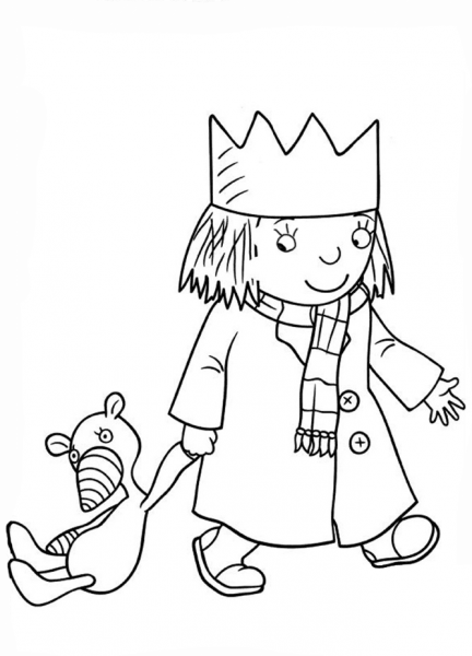 Little Princess with Gilbert coloring page image